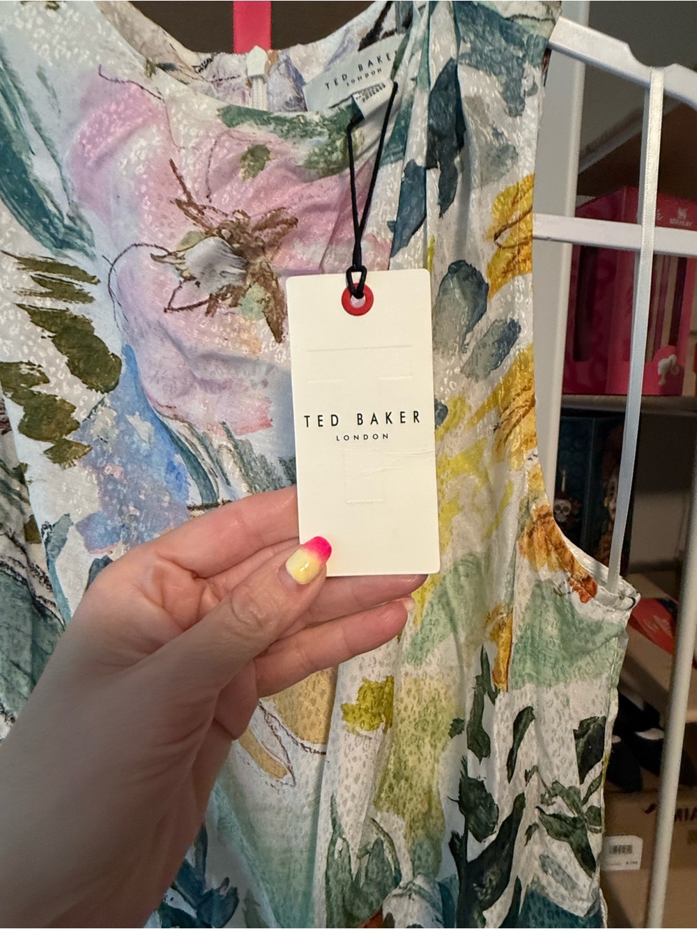 Ted Baker Floral Wide Leg Jumpsuit 🌸 | Size 3 (US M/L) | NWT | $400 Retail - Picture 5 of 9